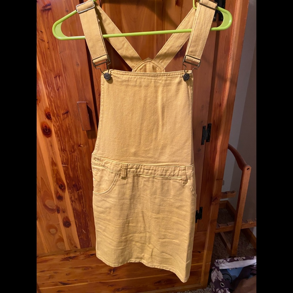 Yellow Overall Dress Size Medium